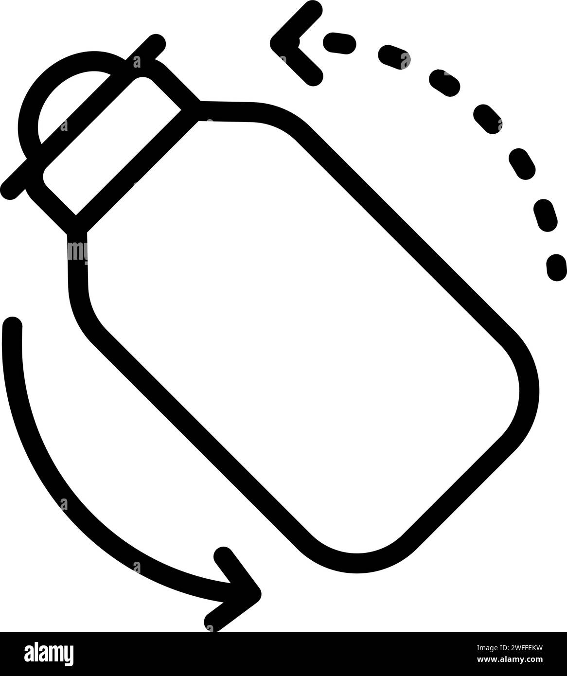 Isoliertes Symbol für Make-up-Entferner. Biphase Make-up-Entferner-Schild. Lineares Schild für mobiles Konzept und Webdesign. Vektorillustration isoliert auf weiß Stock Vektor