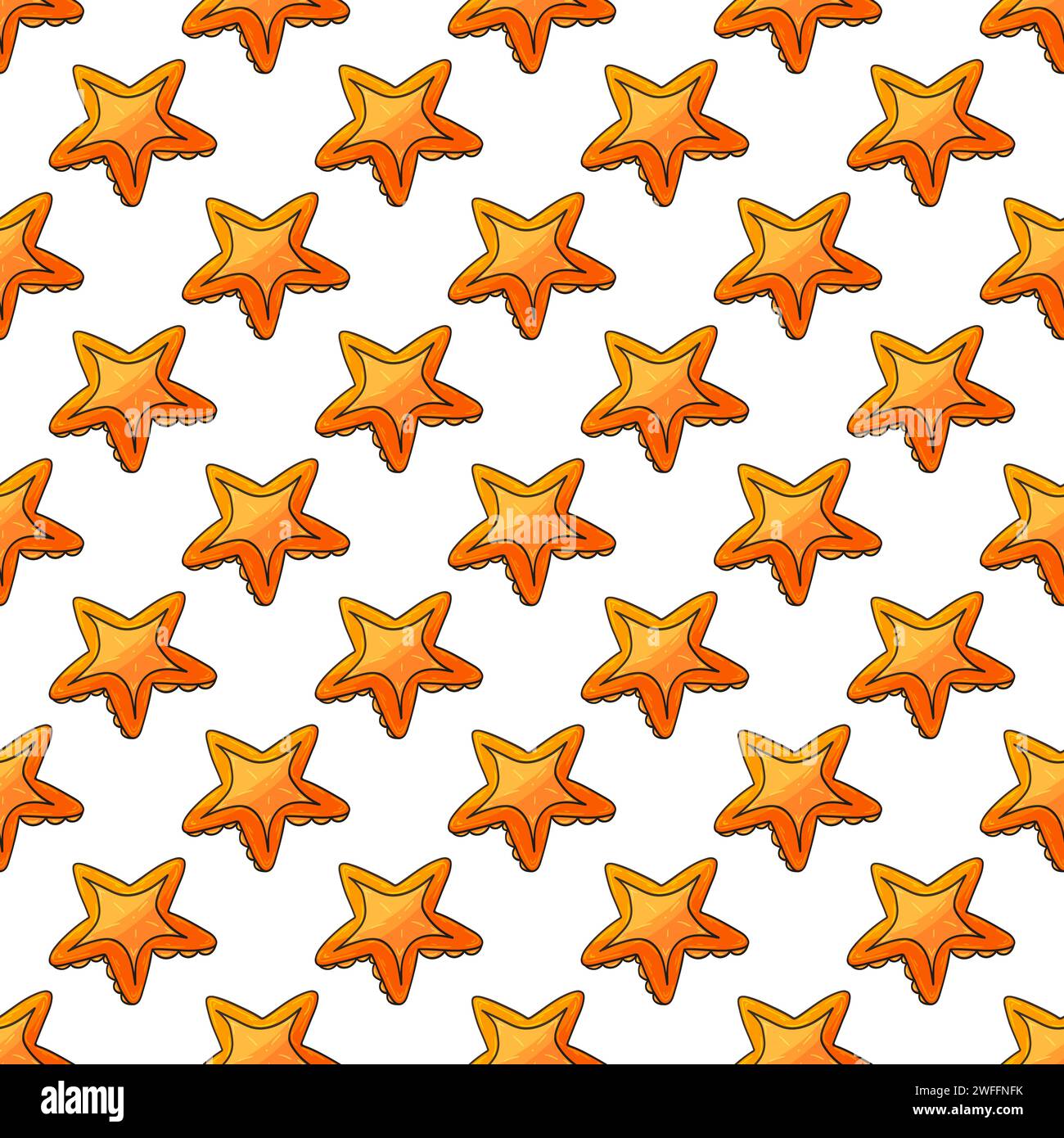 Kreatives nahtloses Meeresmuster. Meeressterne. Muster in Handzeichnung für Stoffe, Textilien, Geschenkpapier usw. Stock Vektor