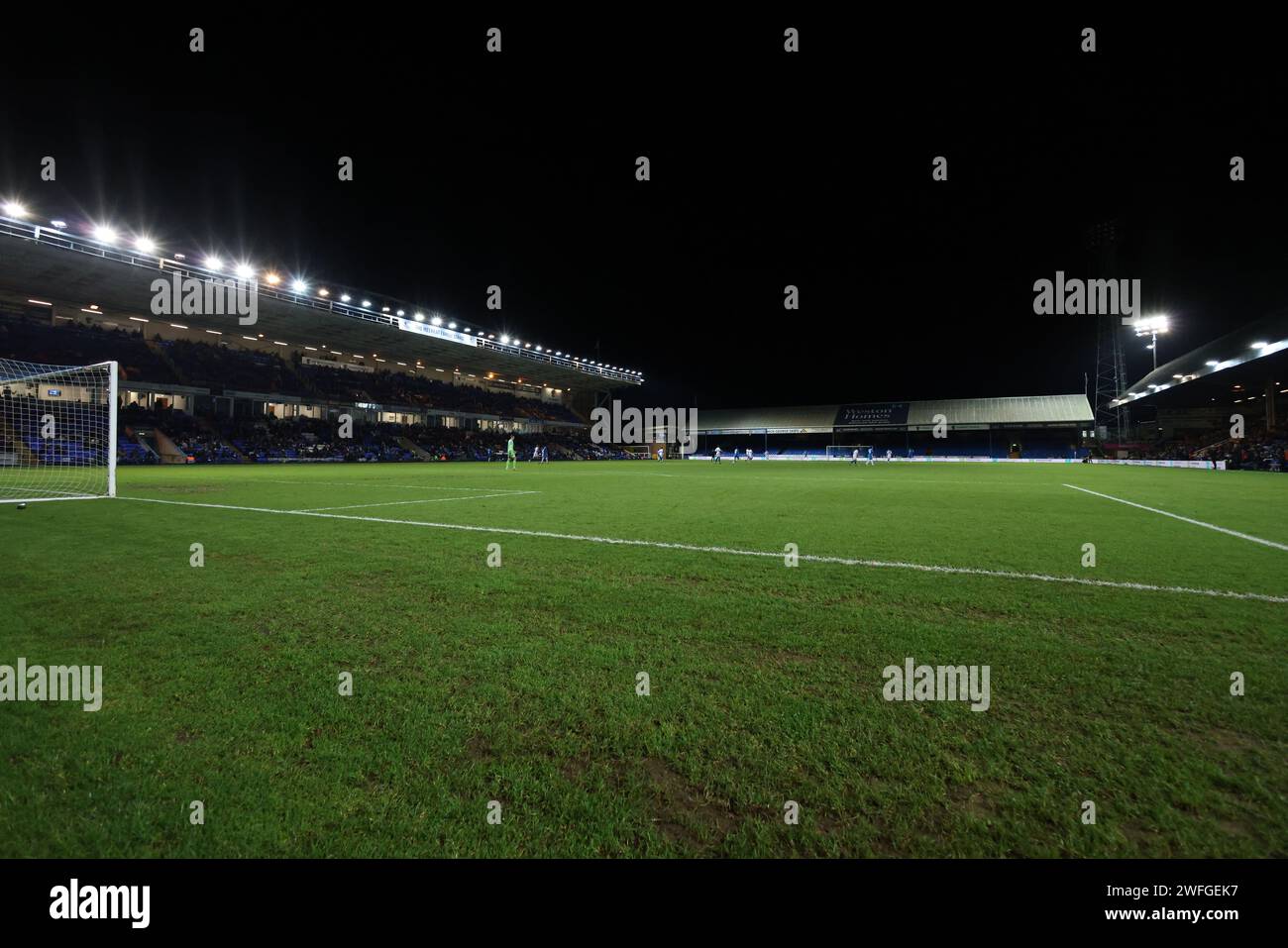 Peterborough, Großbritannien. 30. Januar 2024. Allgemeine Ansicht beim Spiel Peterborough United gegen AFC Wimbledon EFL Trophy im Weston Homes Stadium, Peterborough, Cambridgeshire, am 30. Januar 2024. Quelle: Paul Marriott/Alamy Live News Stockfoto