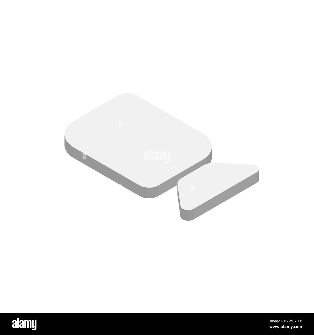 Symbol für Social-Media-App zoomen. Abbildung des isometrischen 3D-Vektors. Stock Vektor