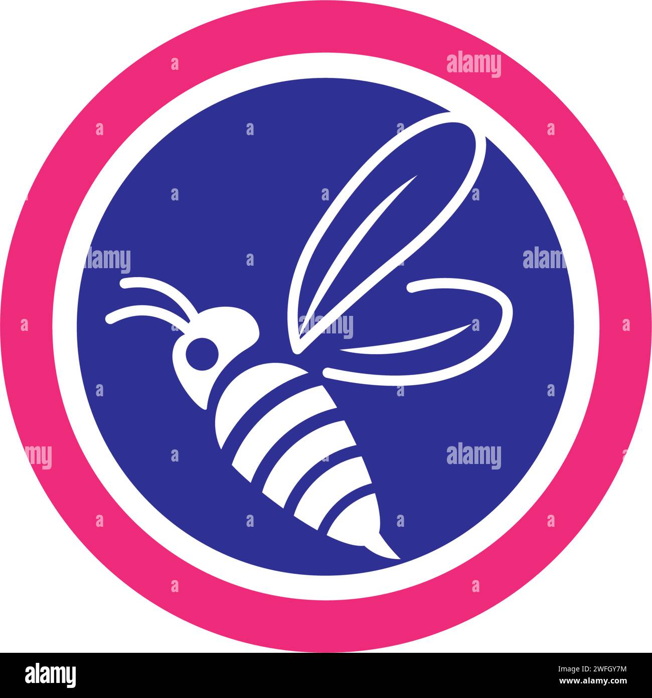 Bee Icon Vektor Illustration Design Logo Vorlage Stock Vektor