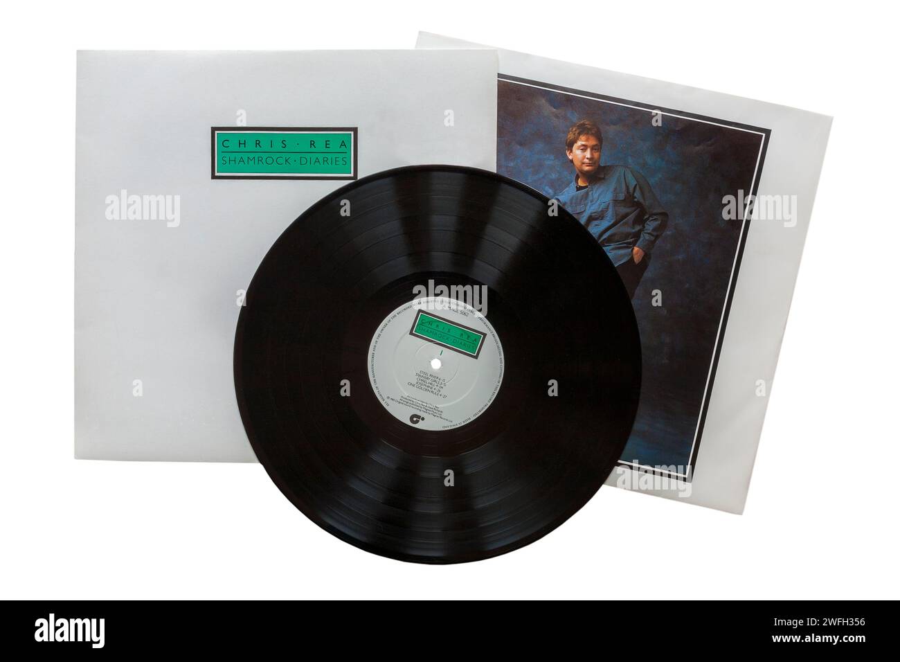 Chris Rea Shamrock Diaries Vinyl-Album-Cover auf weißem Hintergrund - 1985 Stockfoto