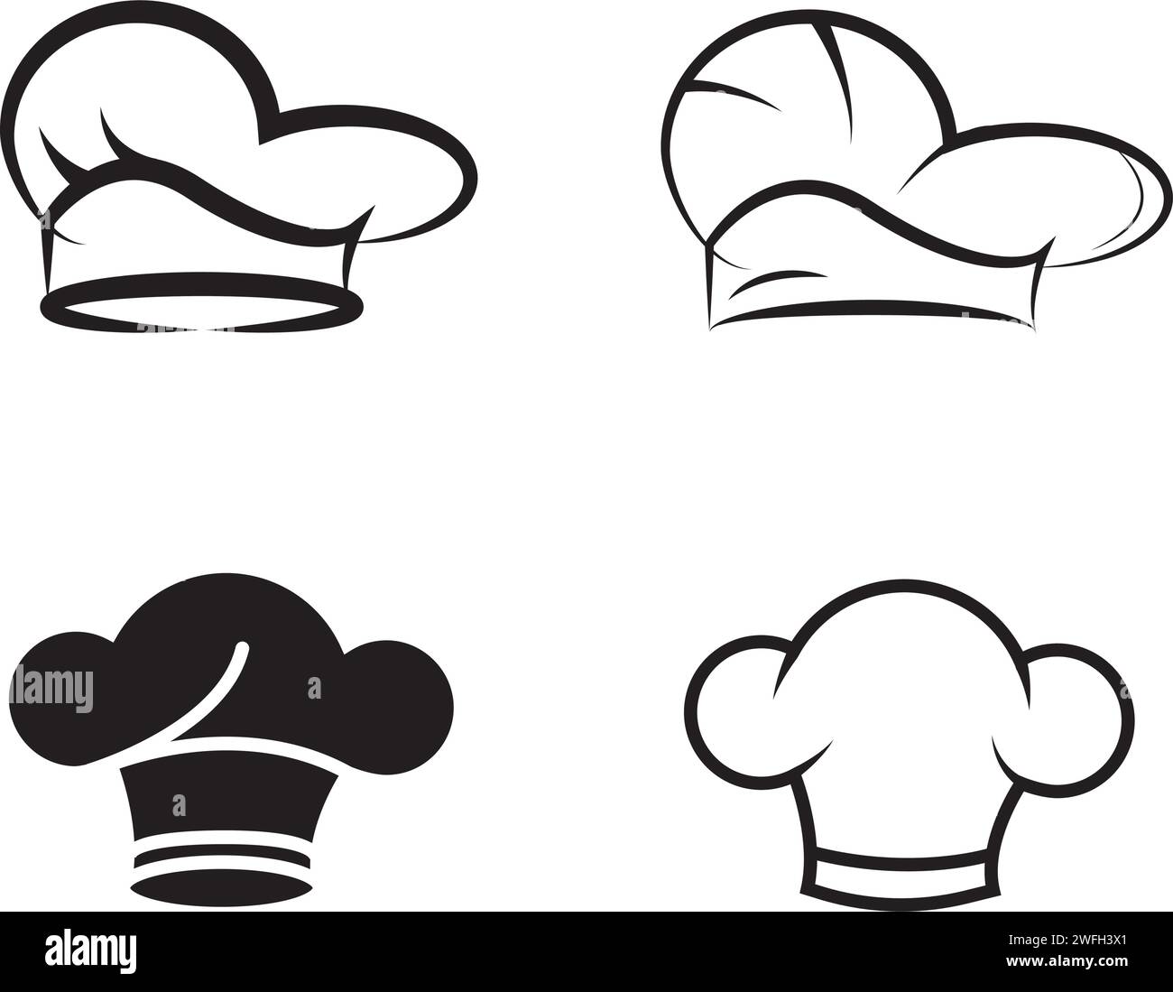 Hat Koch logo template Vector Illustration Stock Vektor