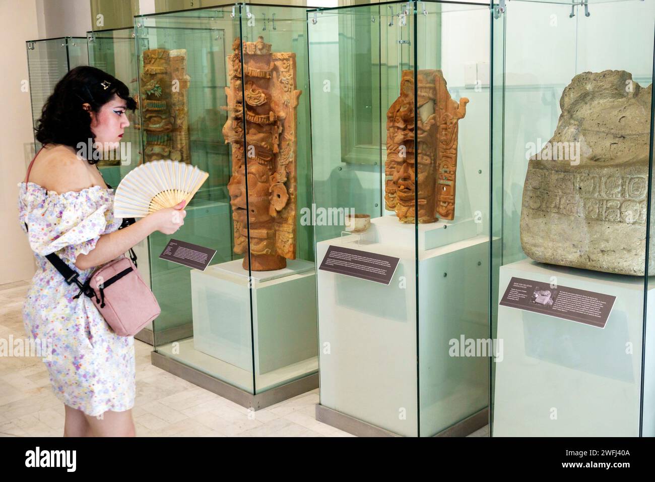 Merida Mexico, Zona Paseo Montejo Centro, Museo Regional de Antropologia, Palacio Kanton Villa Anthropologiemuseum, Sammlung Maya Reliquien Artefakte, EK Stockfoto