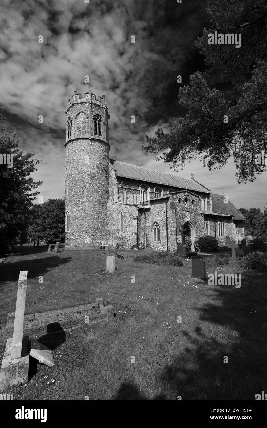 St. Nicholas Pfarrkirche, Potter Heigham Village, Norfolk Broads National Park, England, Großbritannien Stockfoto