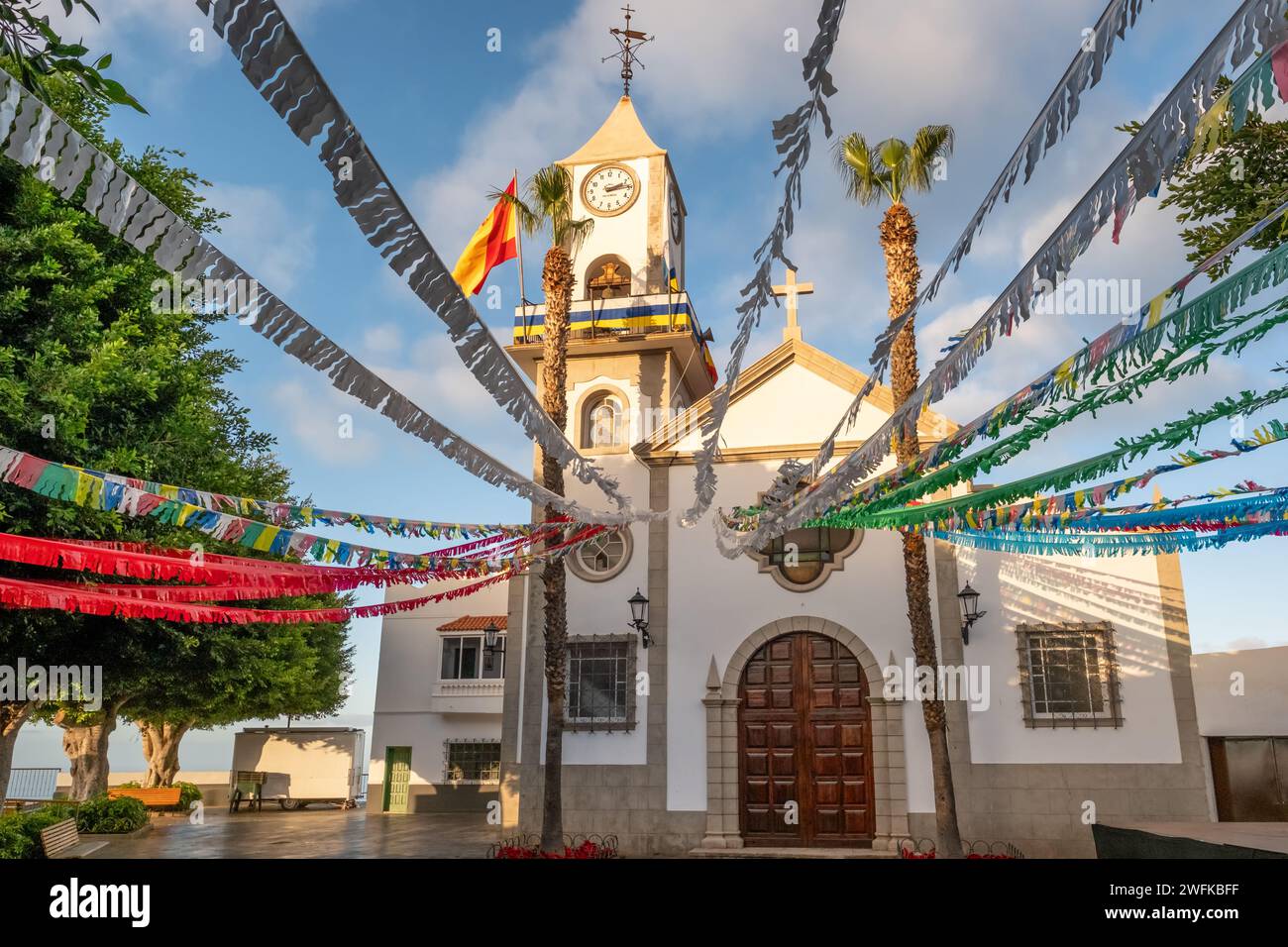 Kirche Parroquia de San Juan Bautista im Dorf Chio, Teneriffa Stockfoto