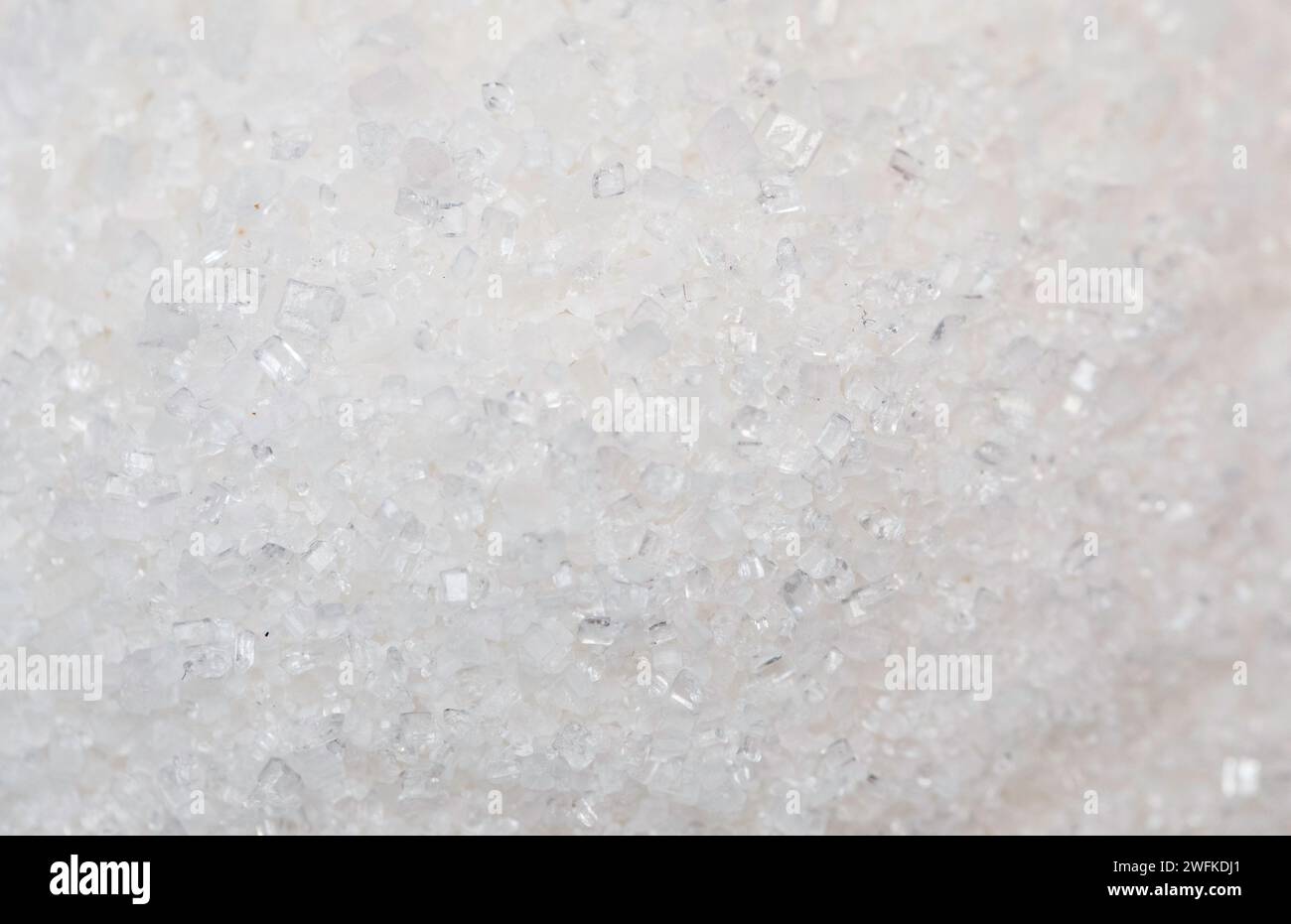 Zucker in Feinkristallen in Nahaufnahme Stockfoto