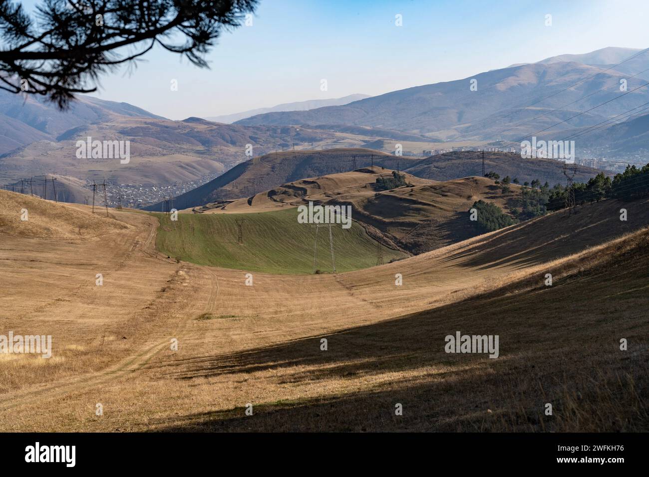 Herbstlandschaft im Kaukasus Stockfoto