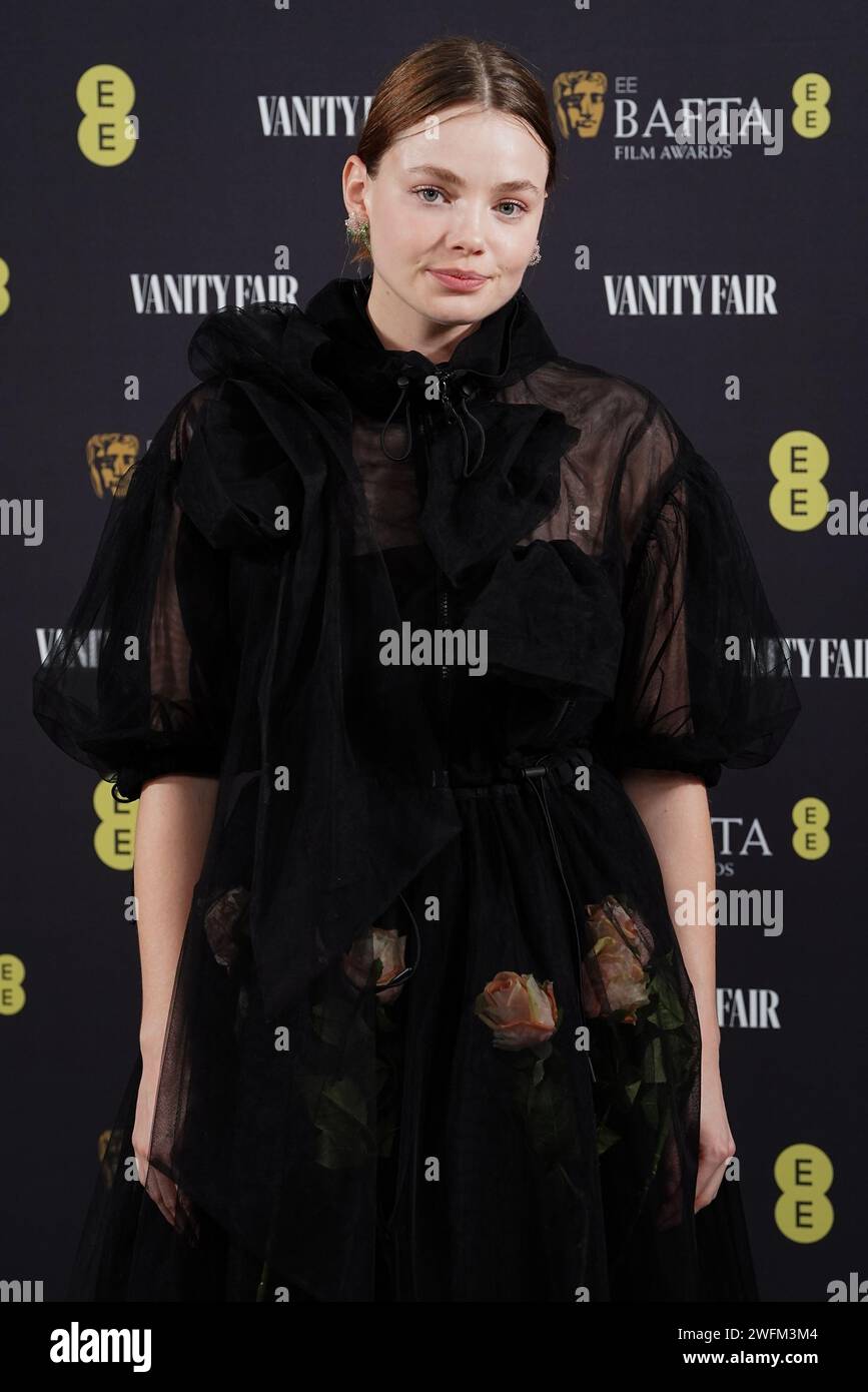 Kristine Froseth nimmt an der Vanity Fair EE Rising Star Party für die BAFTA Film Awards im Four Seasons Hotel London in der Park Lane Teil. Bilddatum: Mittwoch, 31. Januar 2024. Stockfoto