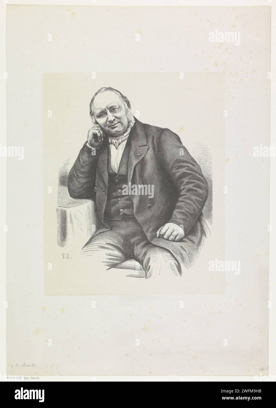 Porträt der Nicolaas-Rüben, Sybrand Altmann, 1850 - 1890 Druck niederländisches Papier Stockfoto