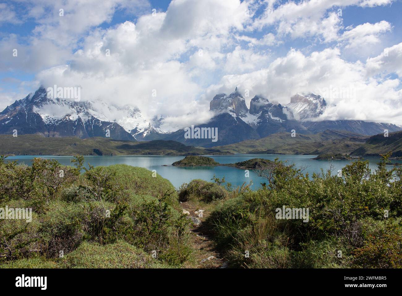 paisajes y miradores de torres del paine Stockfoto