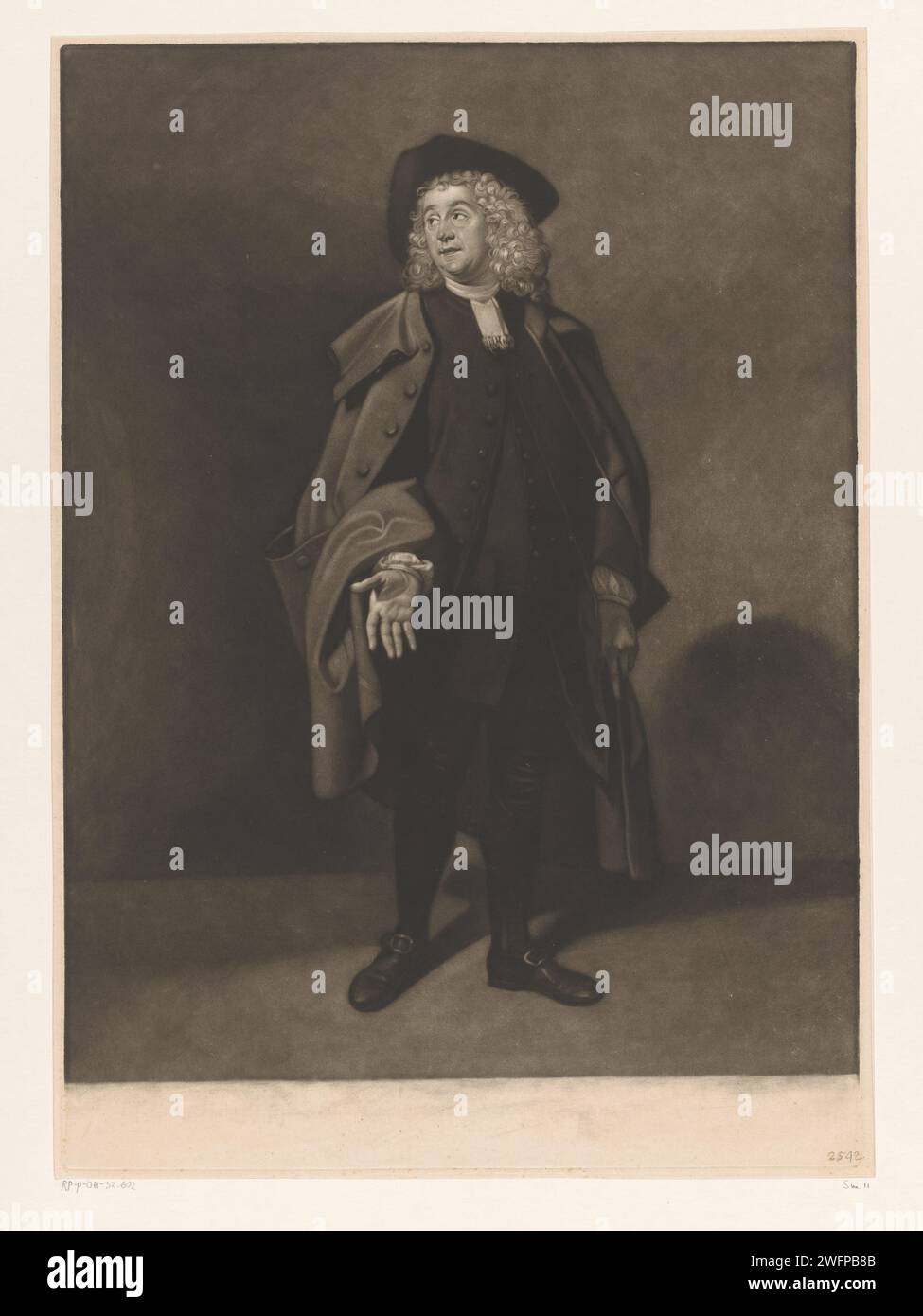 Portret Van John Moody, Giuseppe Filippo Liberati Marchi, nach Johann Zoffany, 1744 - 1808 Druckpapier historische Personen. Porträt des Schauspielers, der Schauspielerin Stockfoto