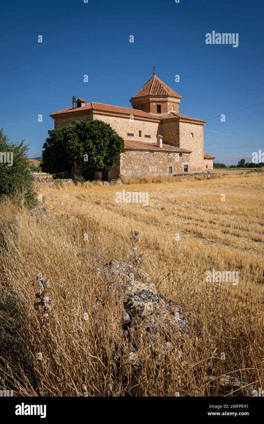 ermita de la Virgen del Moral, siglo XVIII, El Poyo del Cid municipio de Calamocha, Provincia de Teruel, Aragón, Spanien, Europa Stockfoto