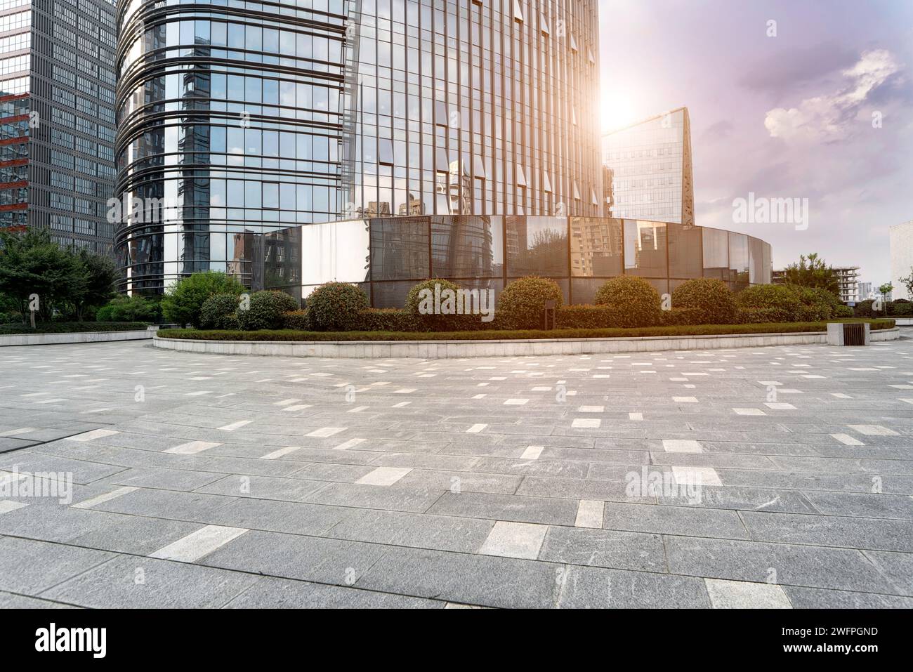 Ein malerischer Blick auf wunderschöne moderne Wolkenkratzer Stockfoto