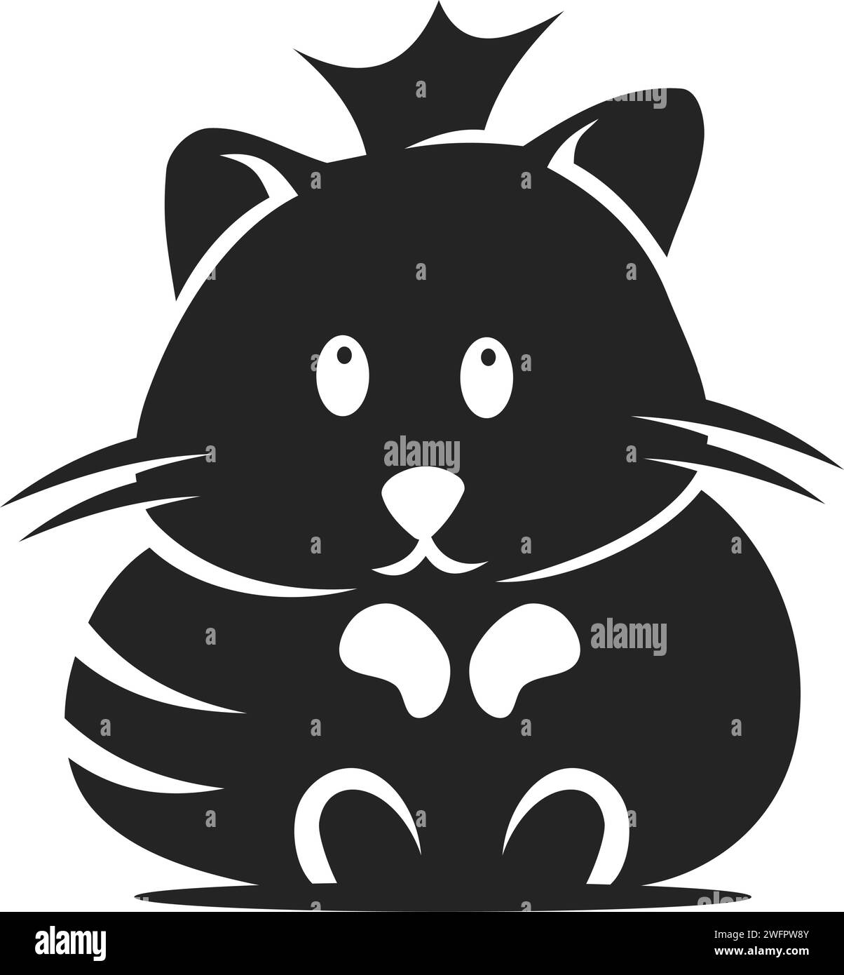 Hamster-Logo-Vorlage isoliert. Markenidentität. Symbol abstrakte Vektorgrafik Stock Vektor