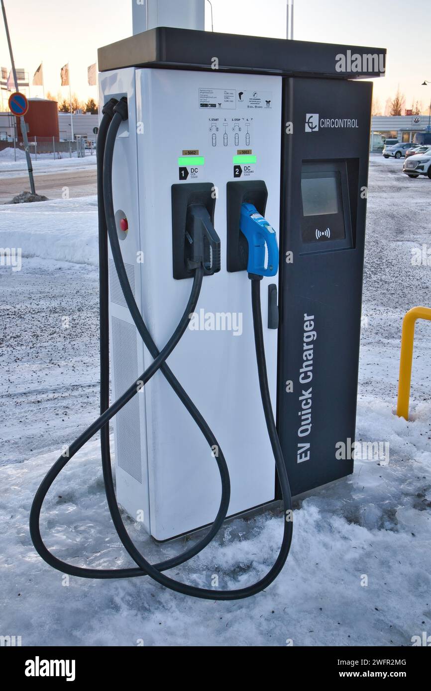 Schnellladestation für Elektrofahrzeuge Stockfoto