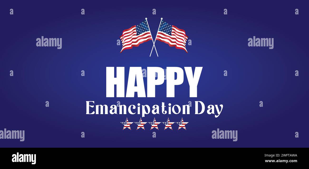 Happy Emancipation Day – Erstaunliches Textdesign Stock Vektor