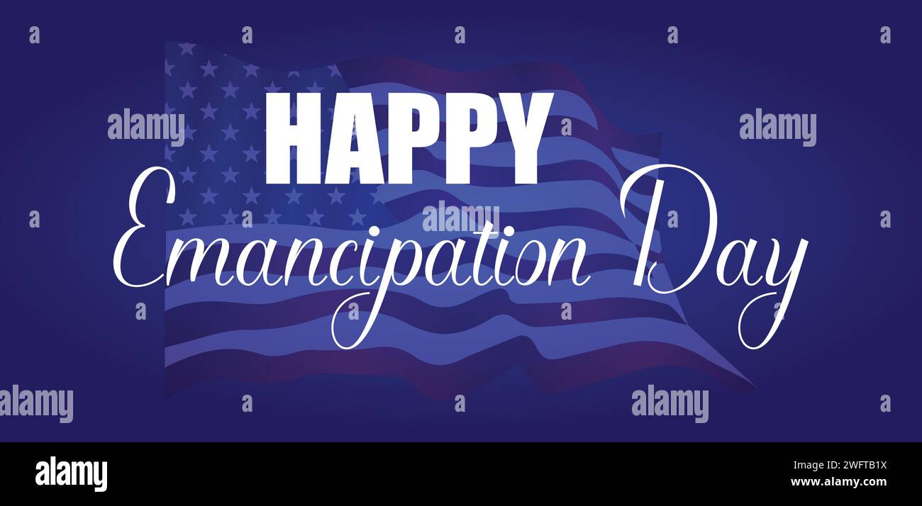 Happy Emancipation Day – Erstaunliches Textdesign Stock Vektor
