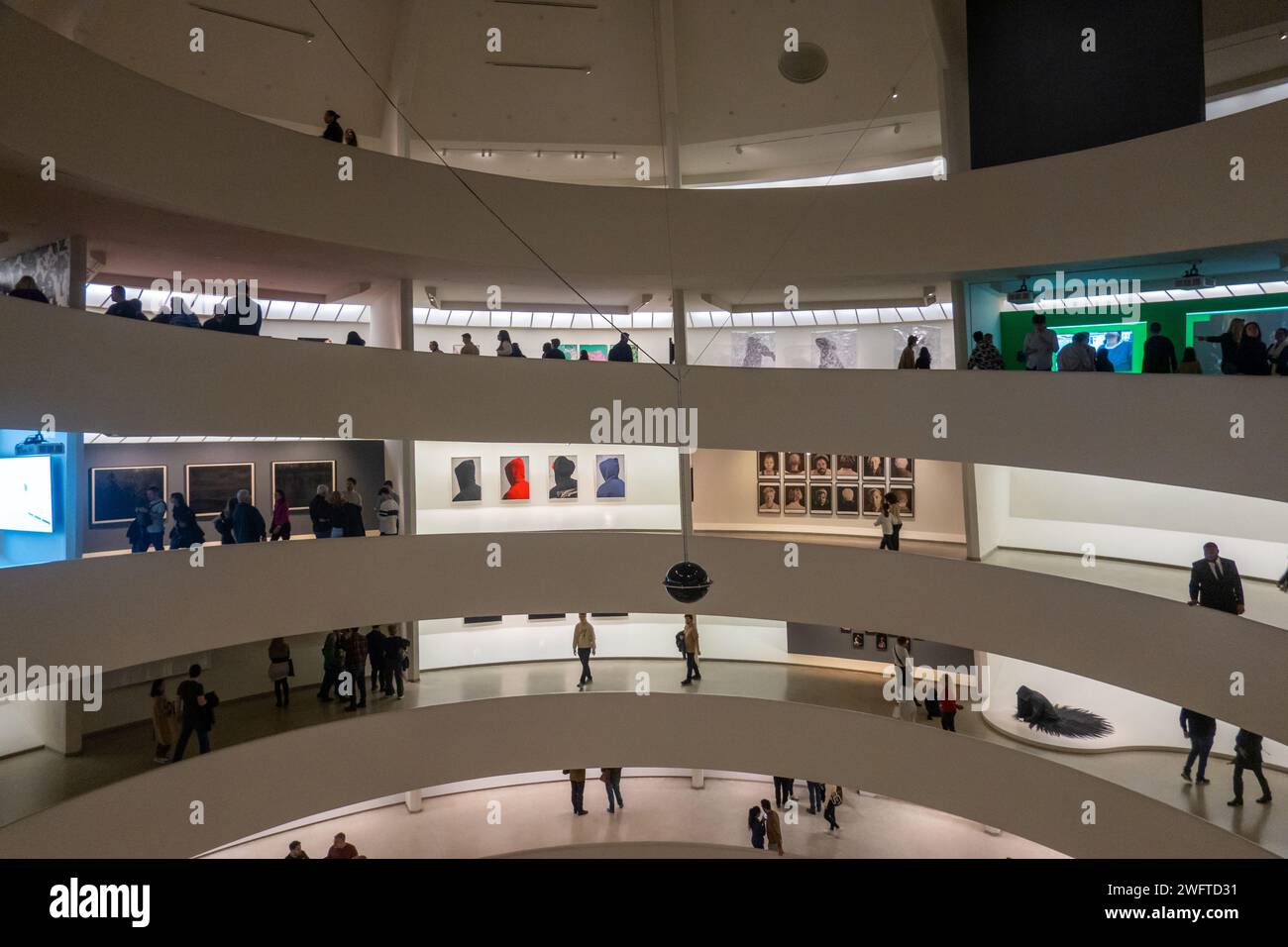 Das Innere des Guggenheim-Museums an der oberen Ostseite von Manhattan NYC Stockfoto