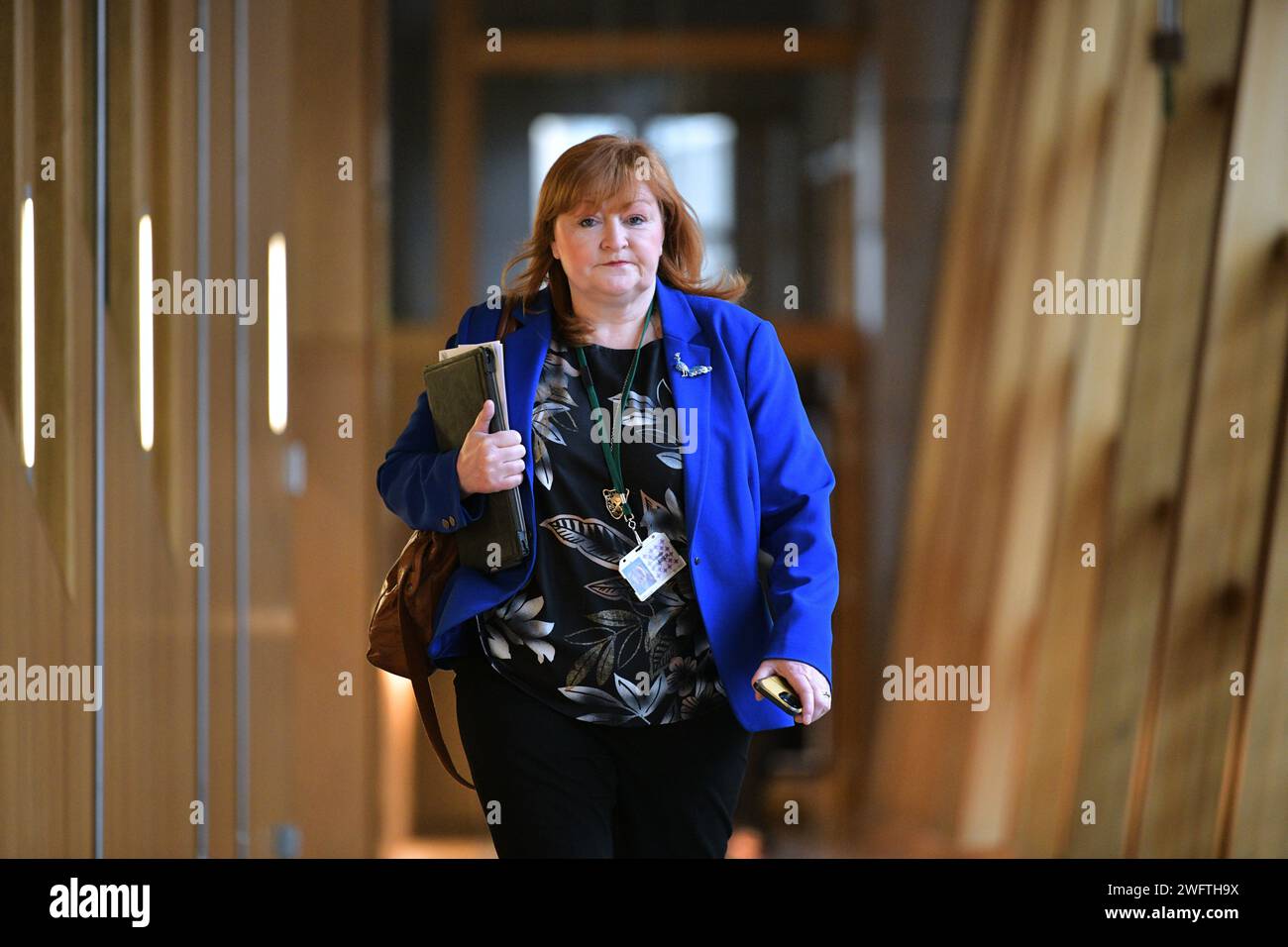 Edinburgh Scotland, UK 01 Februar 2024 Emma Harper MSP im schottischen Parlament. Credit sst/alamy Live News Stockfoto