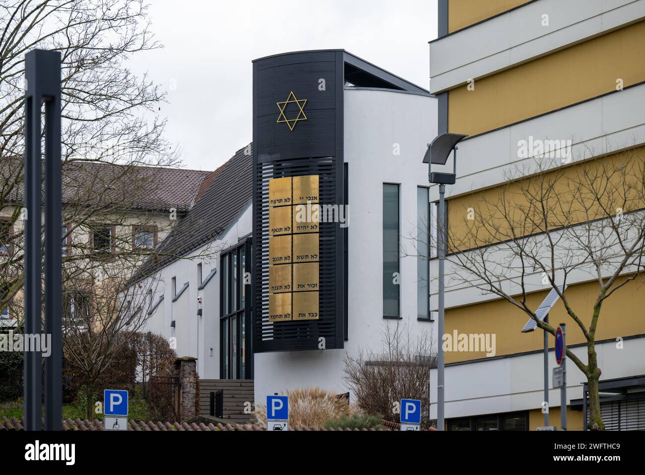 , Gesellschaft, Deutschland, Rheinland-Pfalz, Speyer, St. Guido Stifts Platz, 01.02.2024, die Synagoge Beith-Shalom der juedischen Kultusgemeinde von Stockfoto