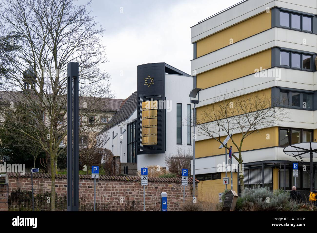 , Gesellschaft, Deutschland, Rheinland-Pfalz, Speyer, St. Guido Stifts Platz, 01.02.2024, die Synagoge Beith-Shalom der juedischen Kultusgemeinde von Stockfoto