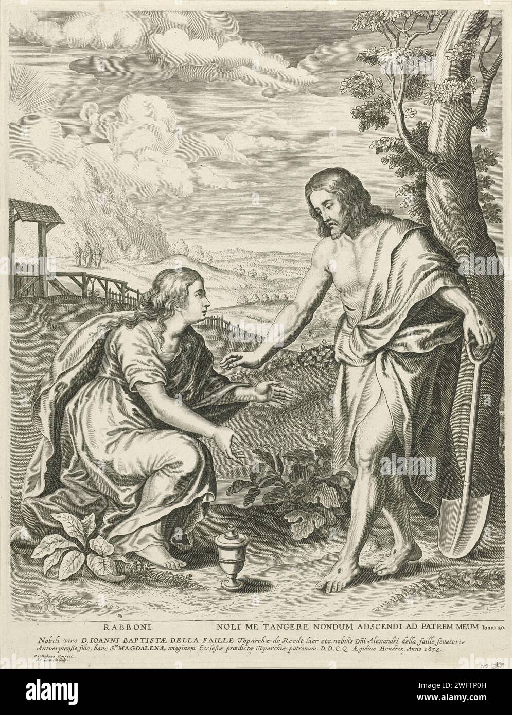 Christus erscheint als Gärtner Maria Magdalena, Adriaen Lommelin, nach