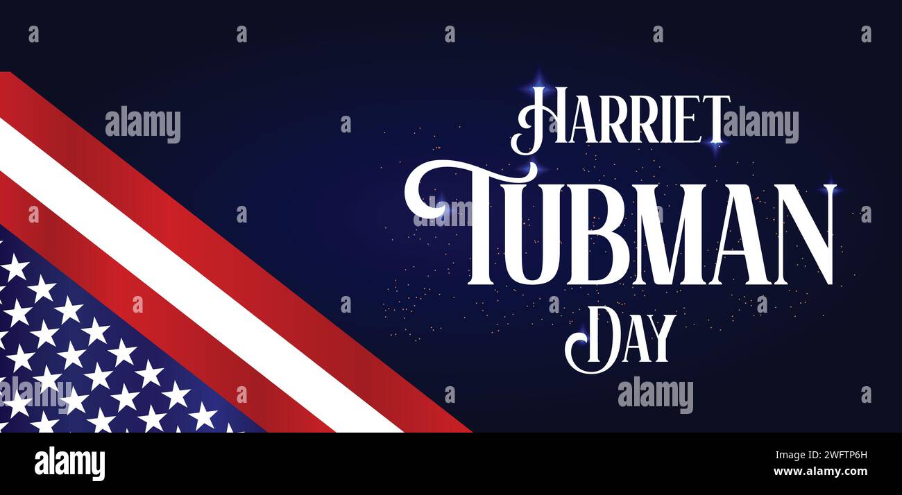 Happy Harriet Tubman Day Text Illustration Design Stock Vektor