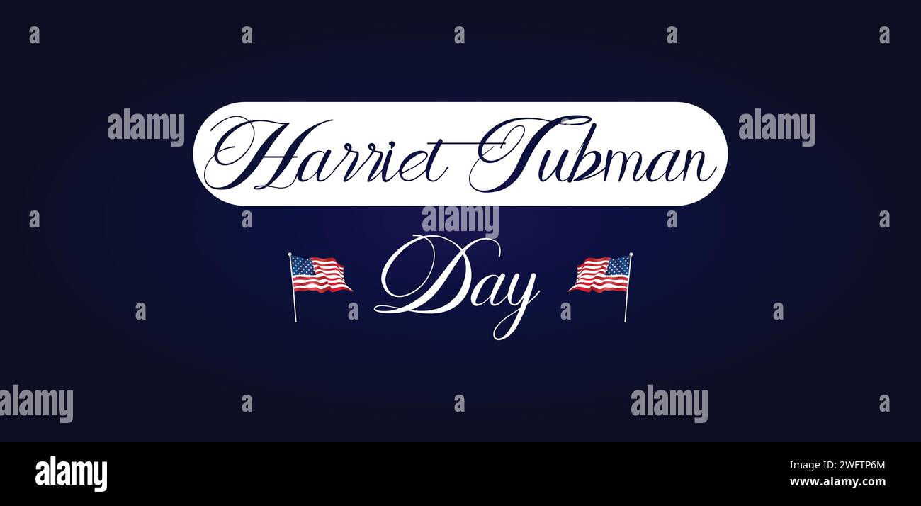 Happy Harriet Tubman Day Text Illustration Design Stock Vektor