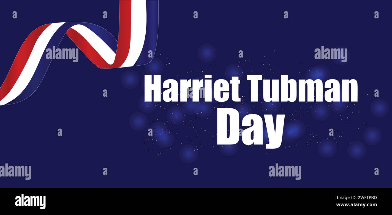 Happy Harriet Tubman Day Text Illustration Design Stock Vektor
