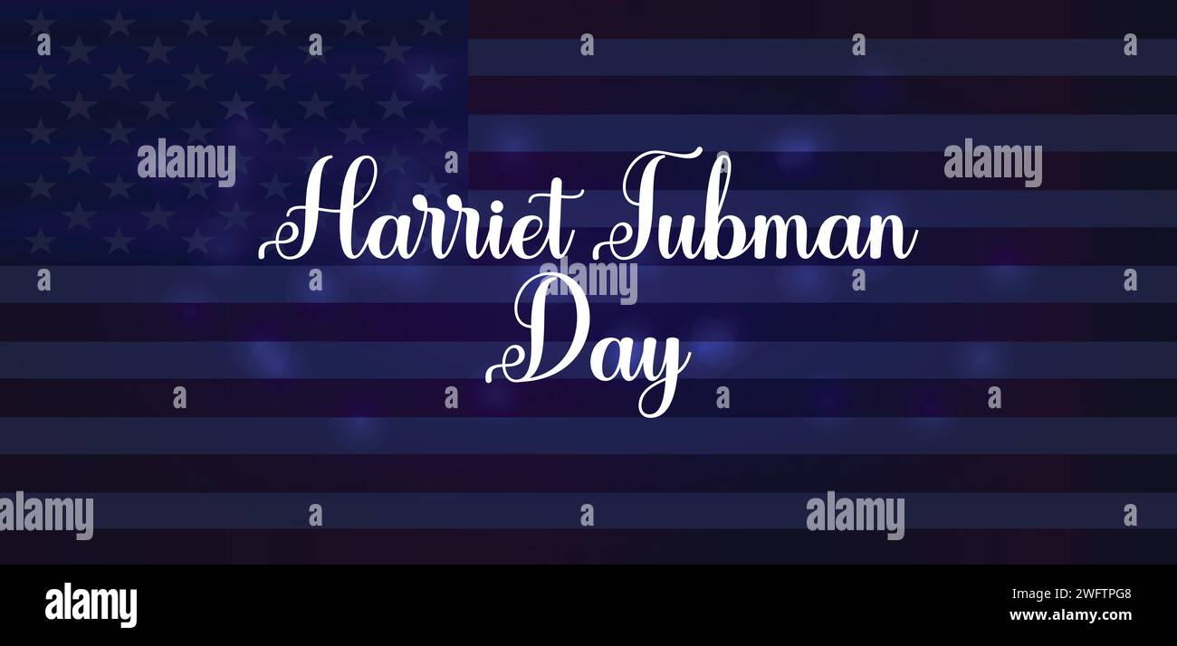 Happy Harriet Tubman Day Text Illustration Design Stock Vektor