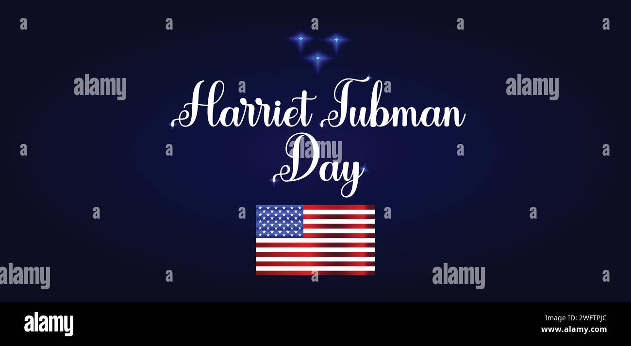 Happy Harriet Tubman Day Text Illustration Design Stock Vektor