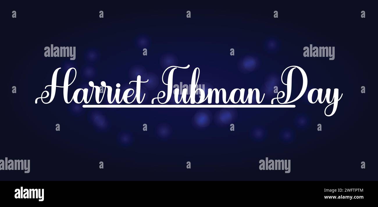 Happy Harriet Tubman Day Text Illustration Design Stock Vektor