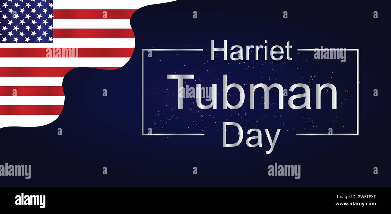 Happy Harriet Tubman Day Text Illustration Design Stock Vektor