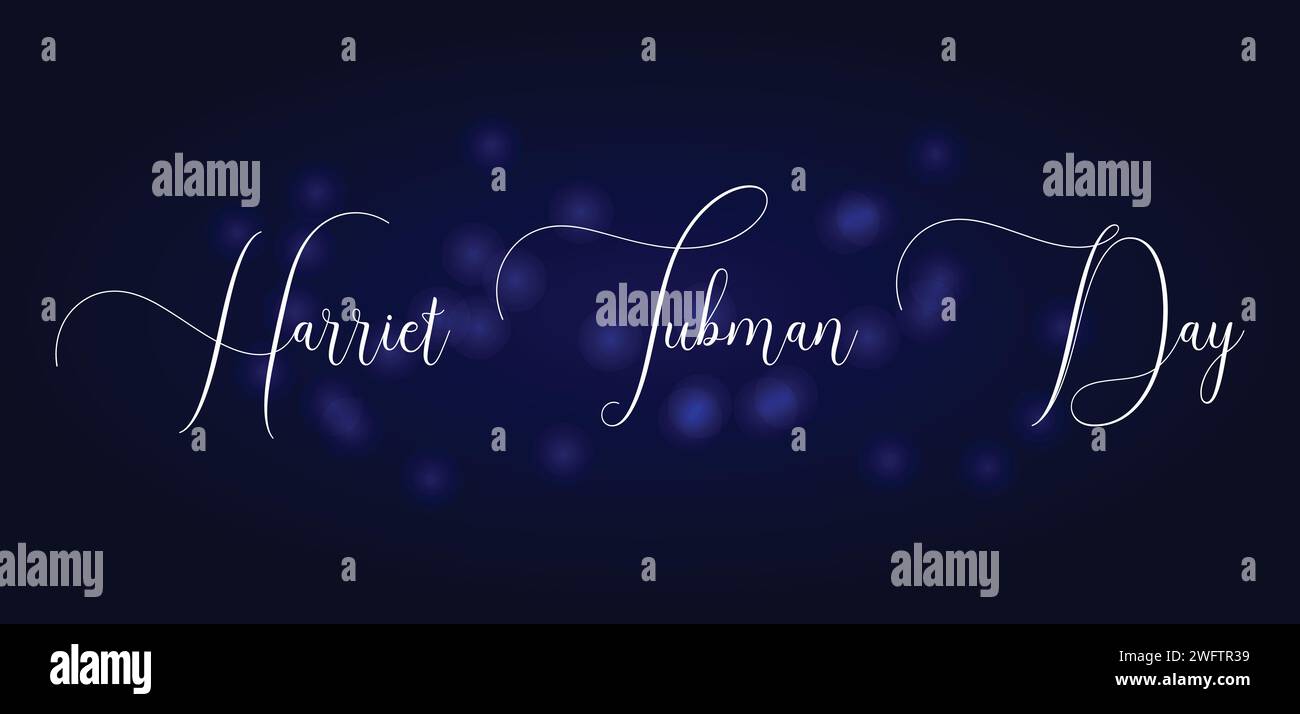 Happy Harriet Tubman Day Text Illustration Design Stock Vektor