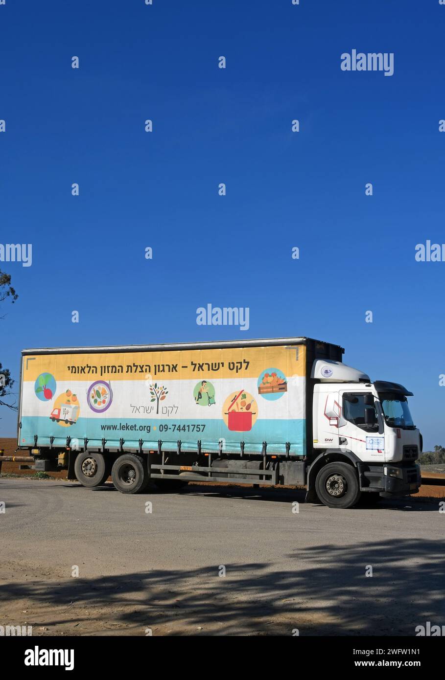 Leket Israel Truck, Lebensmittelrettungsorganisation, Israel Stockfoto