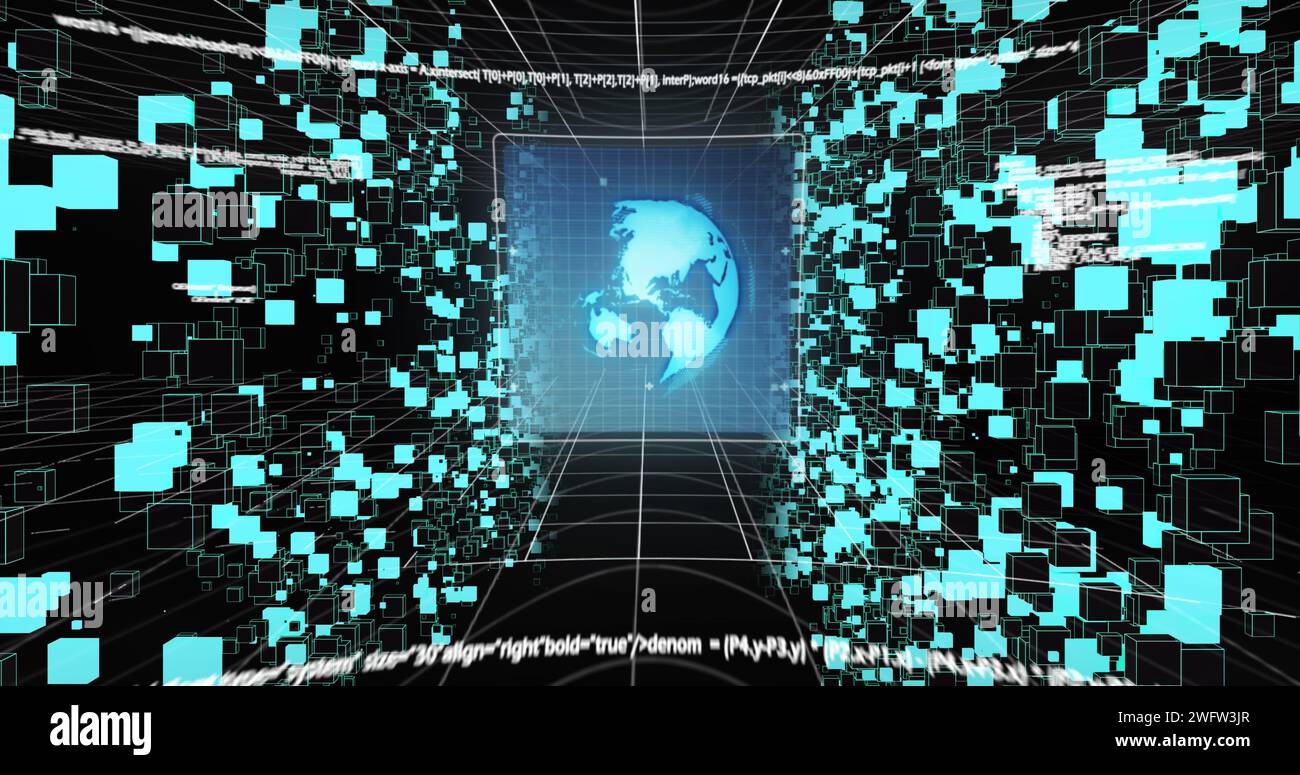 Eine digitale Darstellung globaler Datennetze Stockfoto