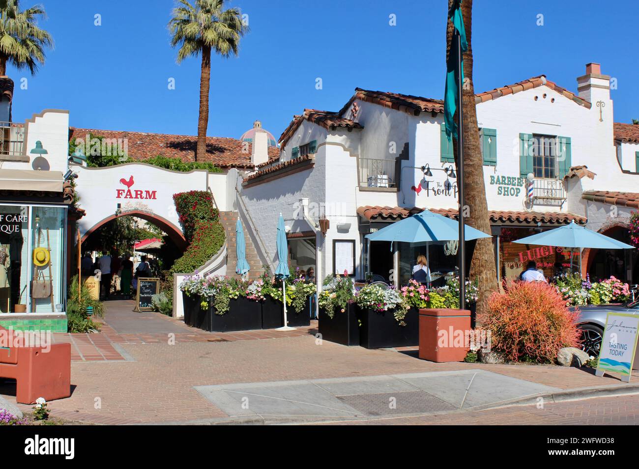 La Plaza, Palm Springs, Kalifornien Stockfoto