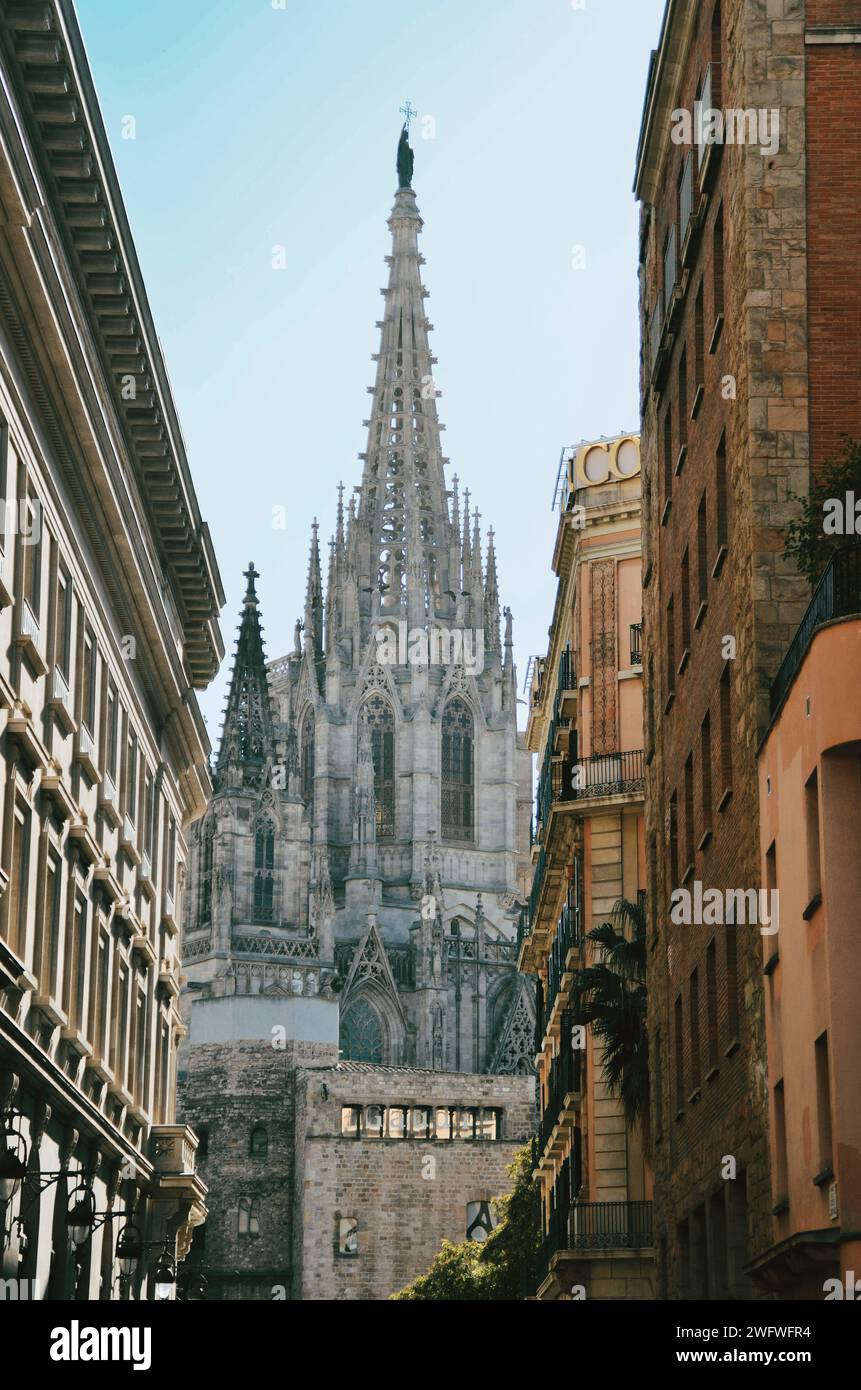 Kathedrale von Barcelona in Spanien am 16. Mai 2019 Stockfoto