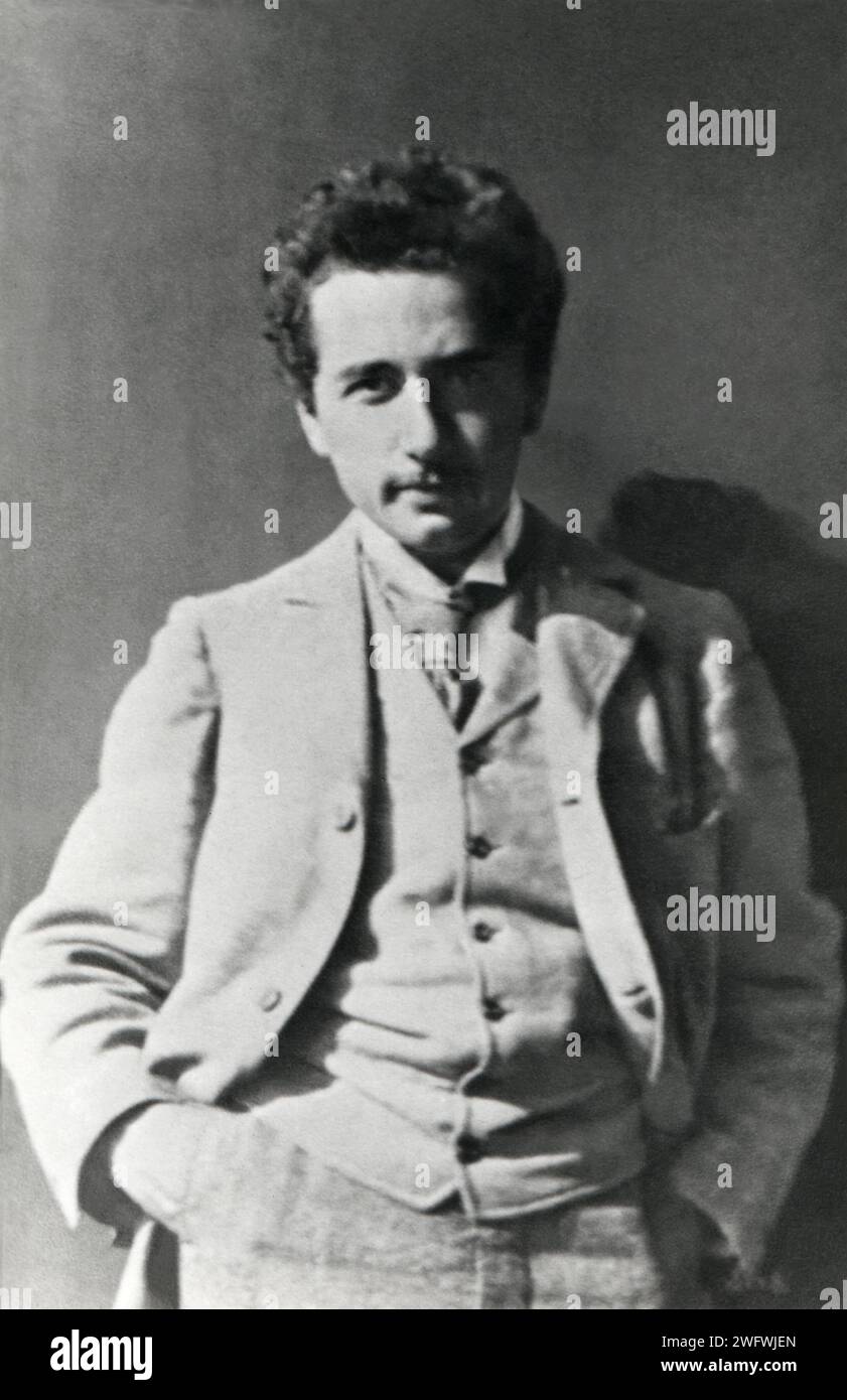 Der theoretische Physiker Albert Einstein (1879-1955) 1898. Stockfoto