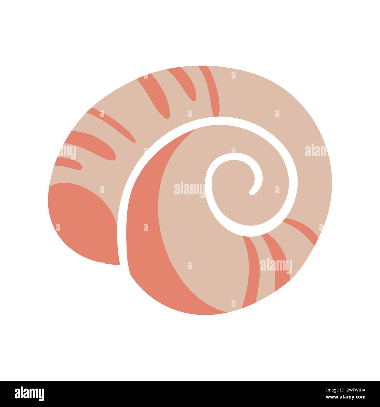 Symbol Schneckenschale Vektor-Illustration Stock Vektor