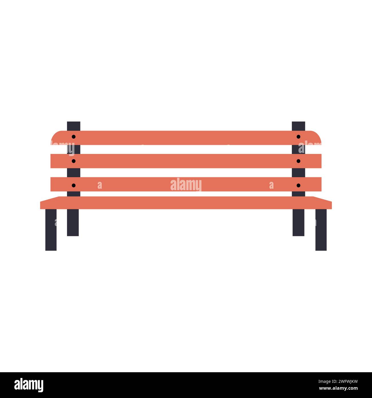 Wooden Park Bank Icon Vektor Illustration Stock Vektor