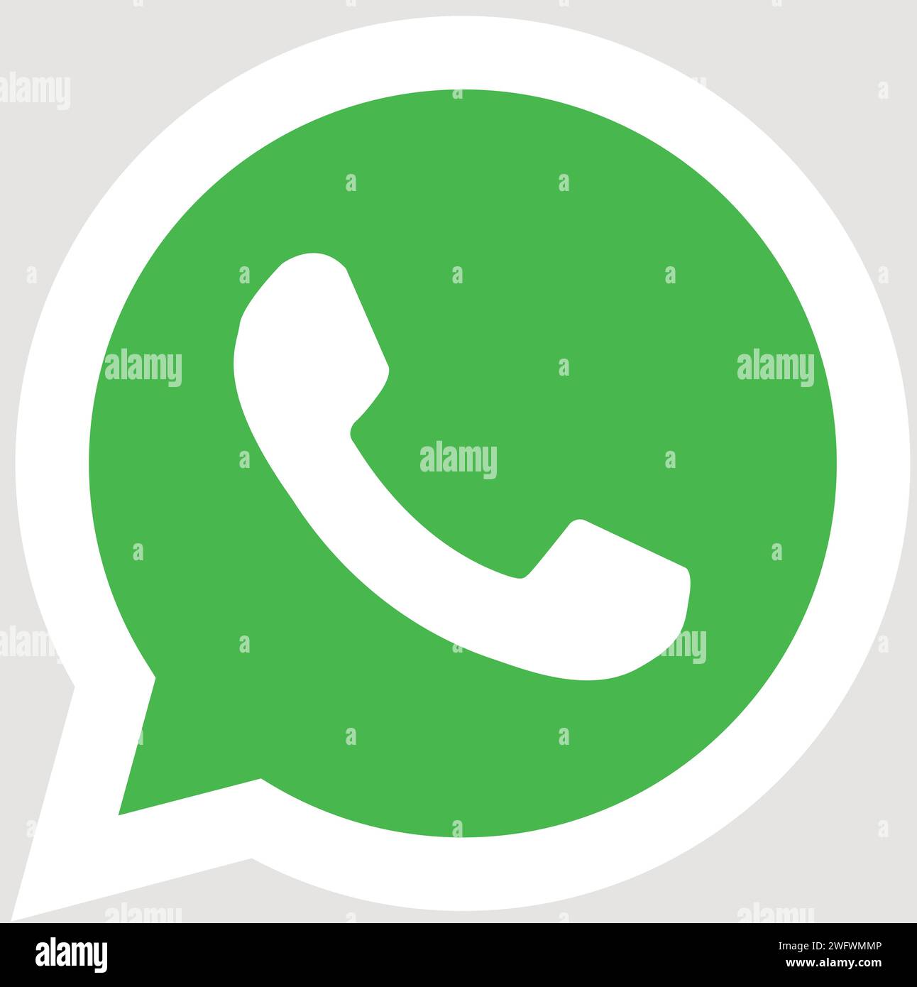 WhatsApp-Logo, WhatsApp-Symbolvektor, grüne Taste mit Telefon, Social Media-Symbol Stock Vektor