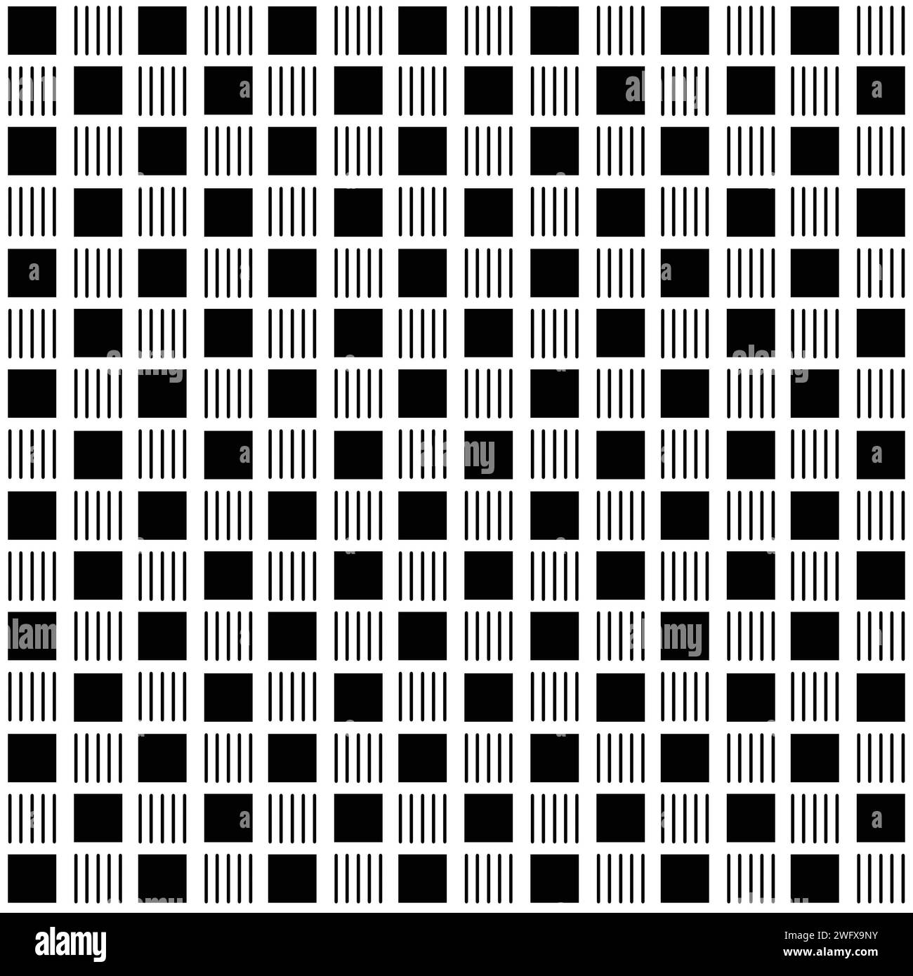 Monochromes wiederholtes Muster. Schwarz-weiß-Muster. Geometrisches Design Stockfoto