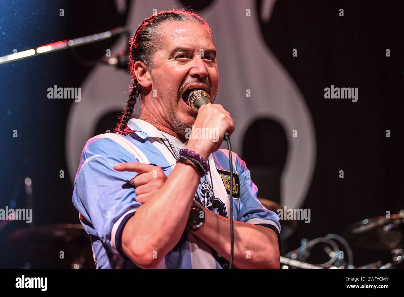 Mike Patton tritt live mit Mr. Bungle auf Stockfoto