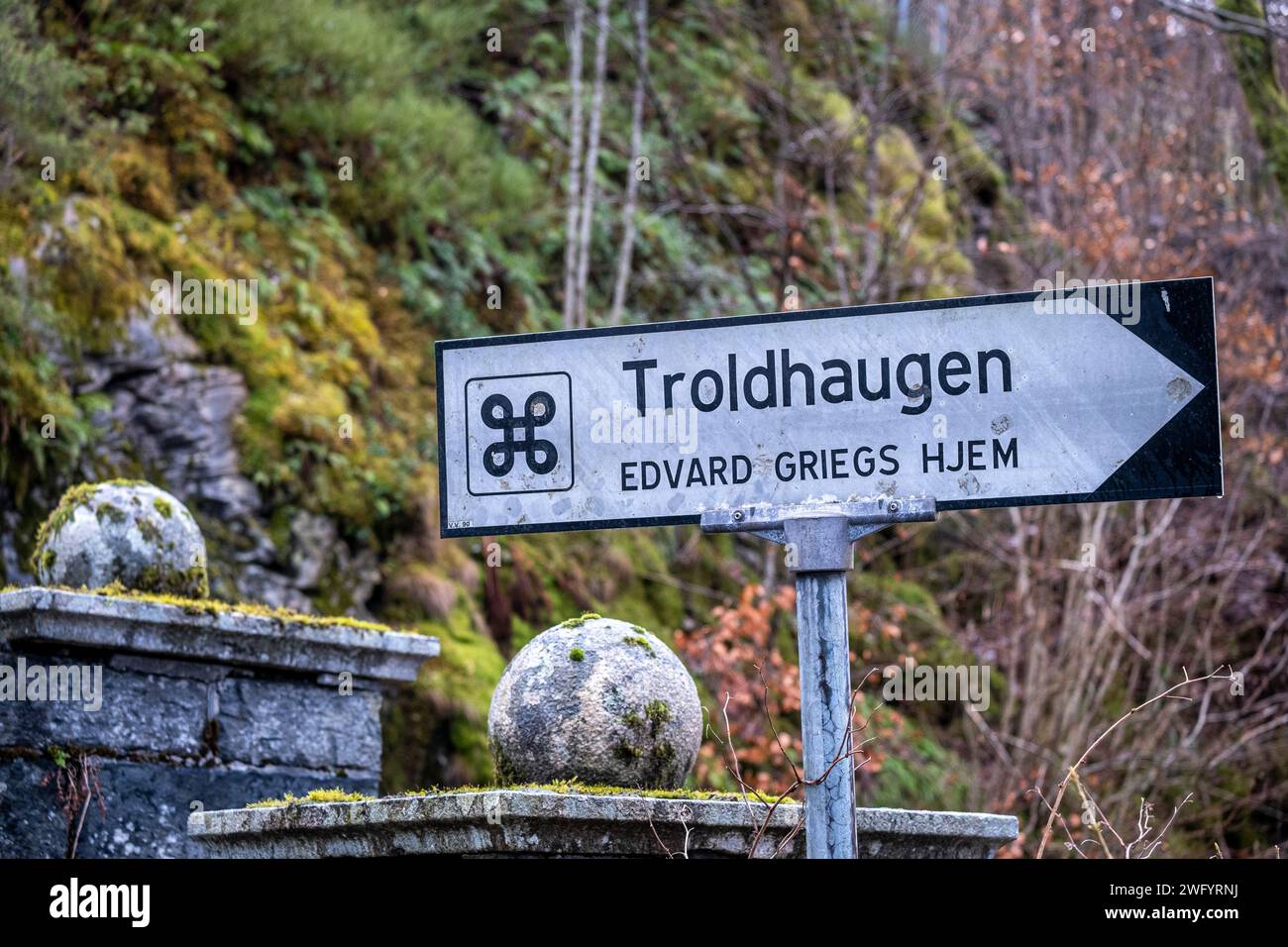 Museum in Troldhaugen, Heimat des norwegischen Komponisten Edvard Grieg in Bergen, Norwegen Stockfoto