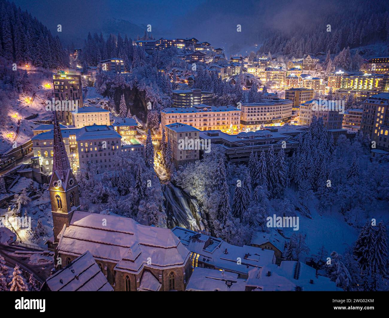 Bad Gastein Österreich Winter 2024 Stockfoto