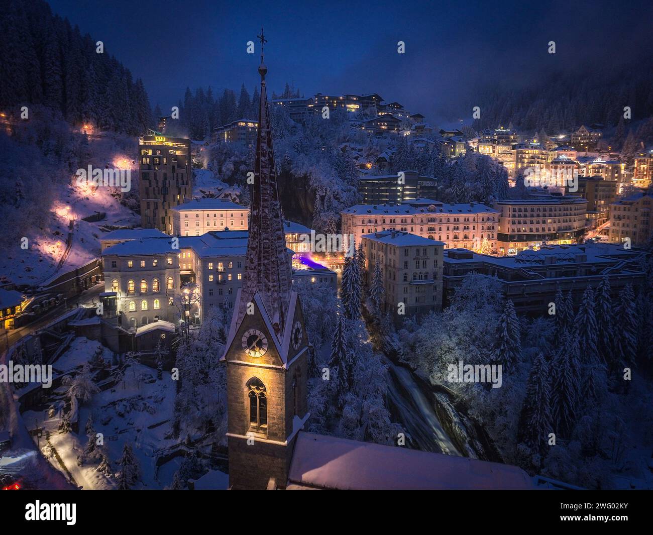 Bad Gastein Österreich Winter 2024 Stockfoto