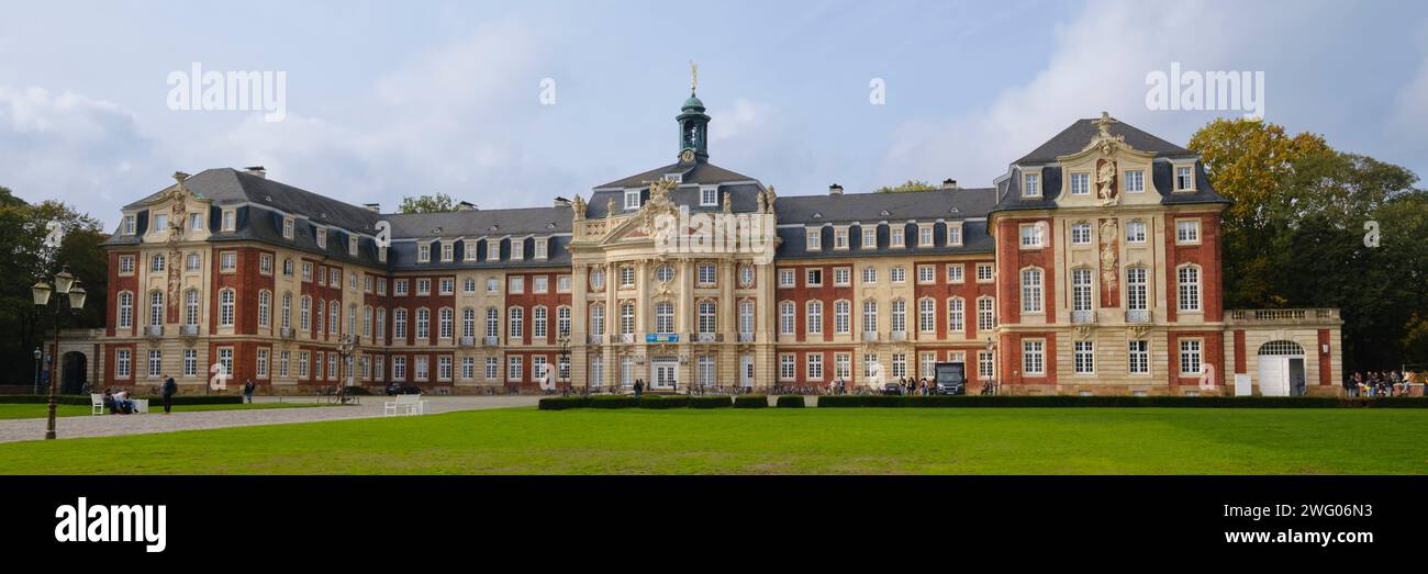 Barockschloss und Universität Münster Stockfoto