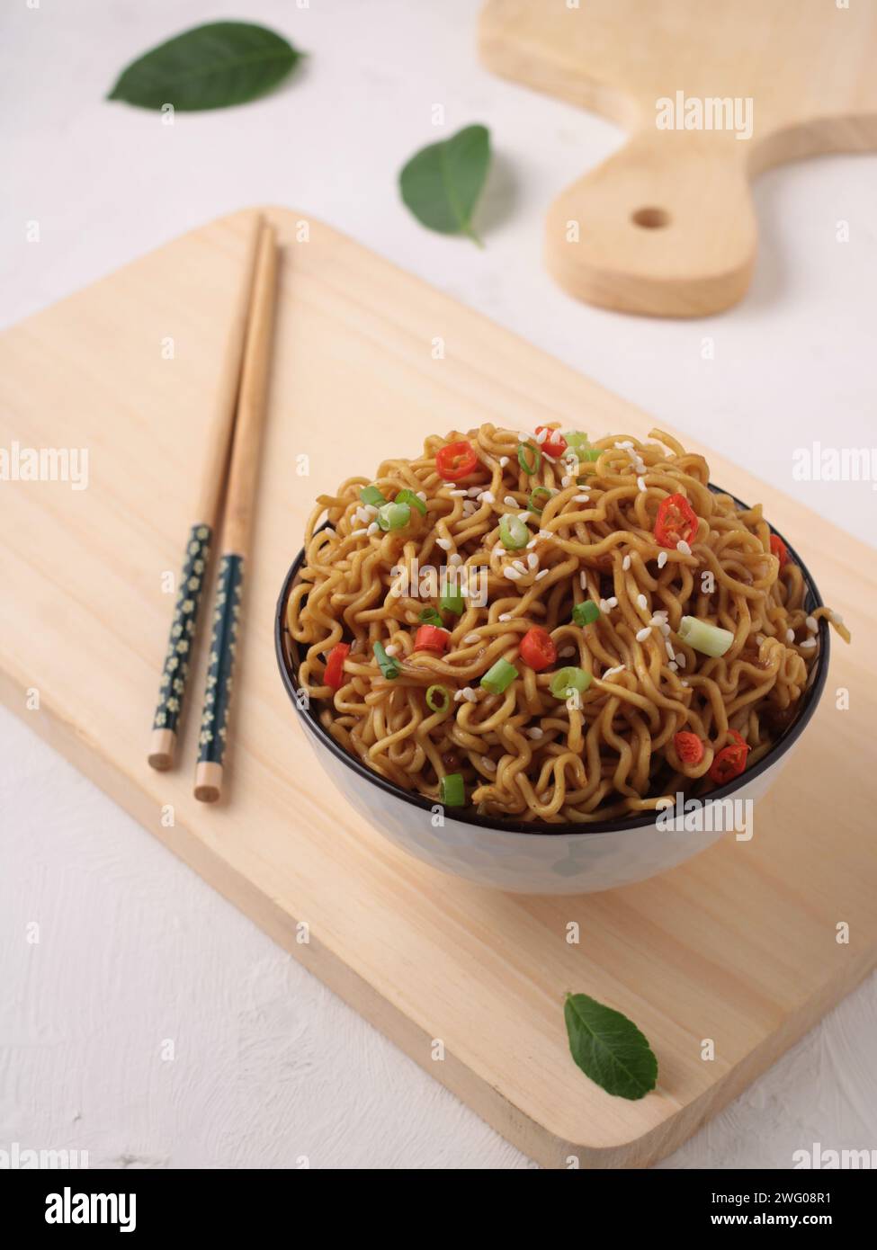 Eine Schüssel Nudel Stockfoto